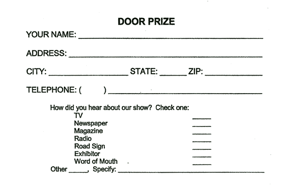 Print out entry form.
